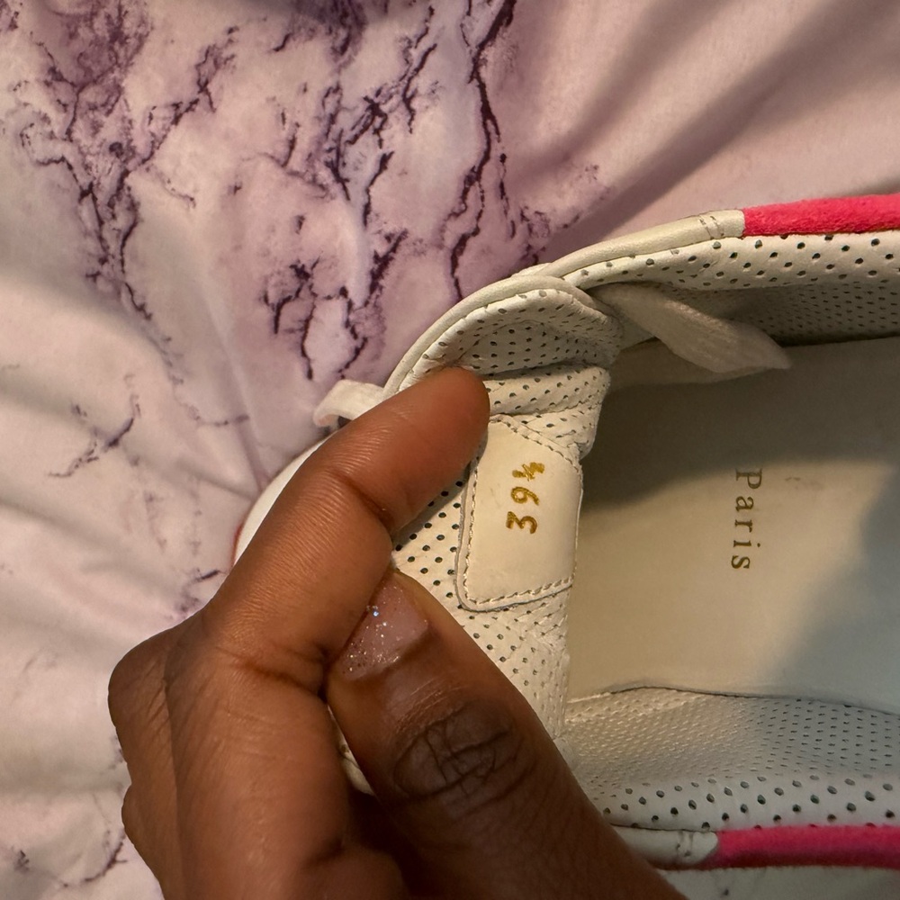 Christian Louboutin White and Pink Women's Shoes